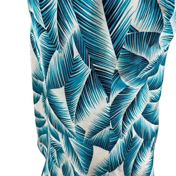 Ann Taylor Leaf Print Silk Sleeveless Top with Tie‎ Back Size 10 - Picture 4 of 12